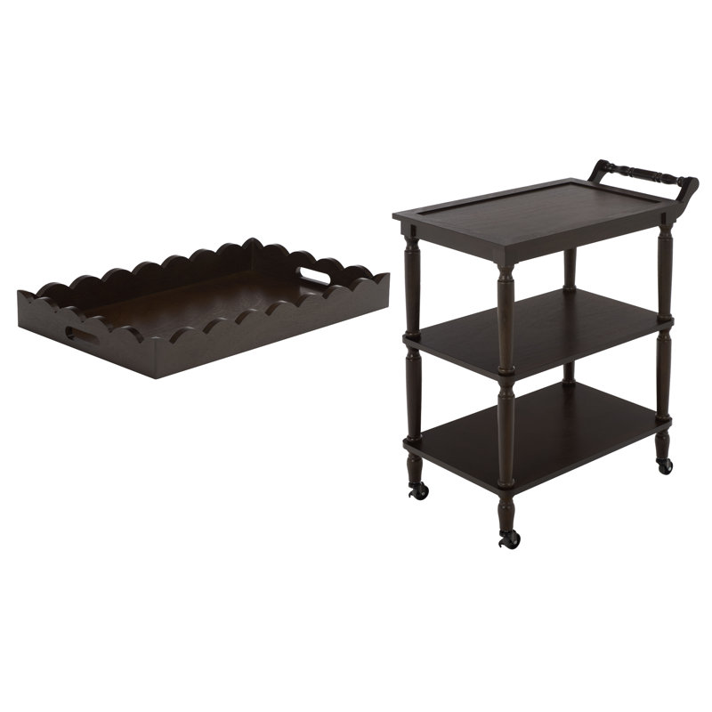 Haven 3 Tier Dining Cart, Dark Chocolate