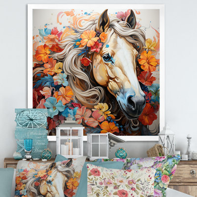 «Popart Horse Portait I», reproduction sur toile