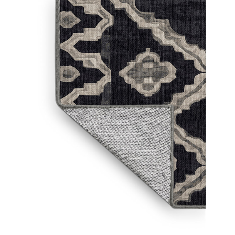 Machine Washable Purple Area Rug, Square 3'