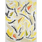 Yellow And Green Feathers Painting by Joyce Creiger