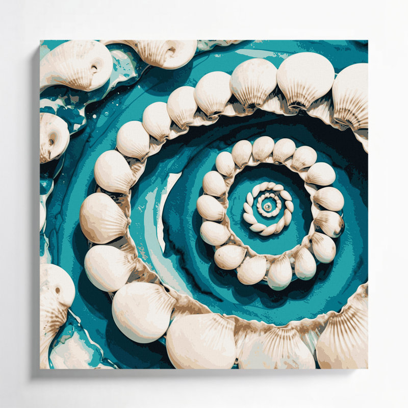 Art mural sur toile beige, H 16 po x l 16 po