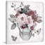 Crâne et pivoines roses par Marmont Hill - impression sur toile tendue-1688268183