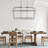 Jesli 6 - Light Farmhouse Large Linear Lantern Open Frame Chandelier-786152881