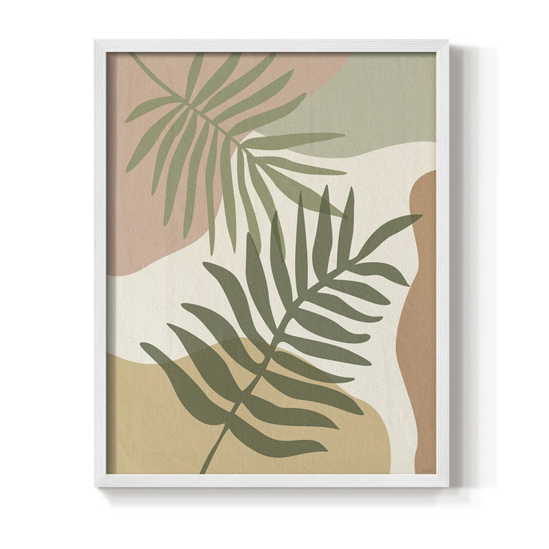 «Mid Century Palm II», H 11 po x l 9 po, Blanc