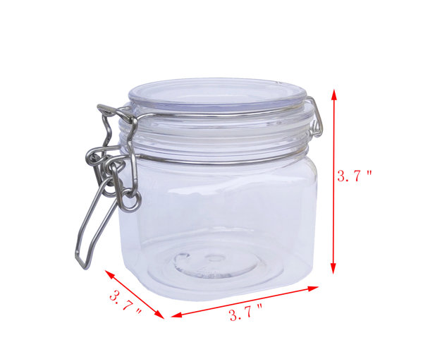 Clear Plastic Food Storage Container Sealed Jar with Lids Lock