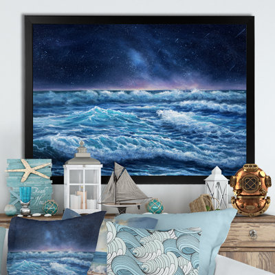 Waves In Storm At Nigh II - reproduction d'art sur toile