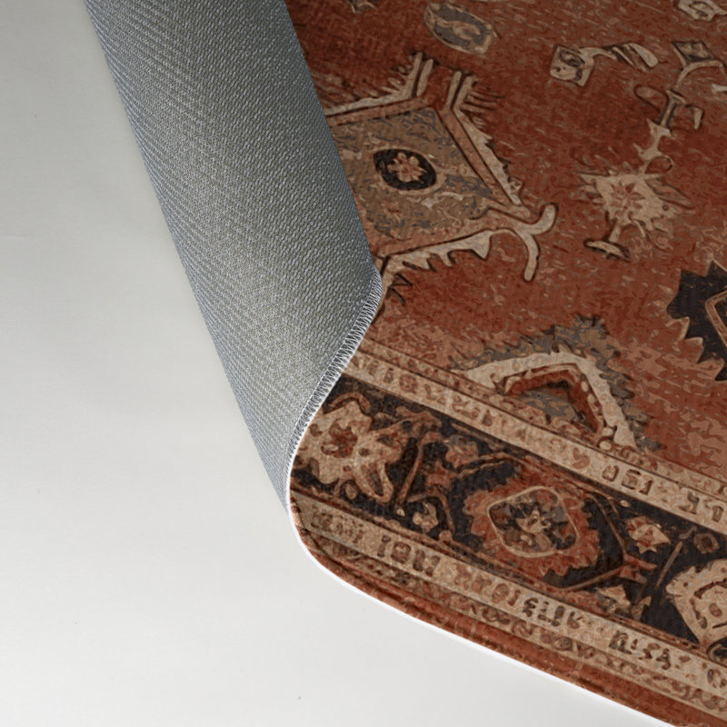 Tapis d'intérieur et d'extérieur brun Persian, Rectangle 9 pi x 12 pi