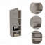 Armoire de salle de bain, deux tablettes intérieures, deux tablettes extérieures, armoire à une porte - gris clair-746414229