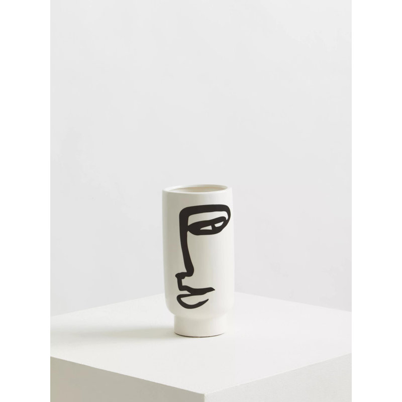 Anatilde Earthenware Table Vase, 20cm H x 10cm W x 10cm D