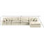 Canapé modulaire réversible en similicuir de 160 po de large avec repose-pieds-87141403