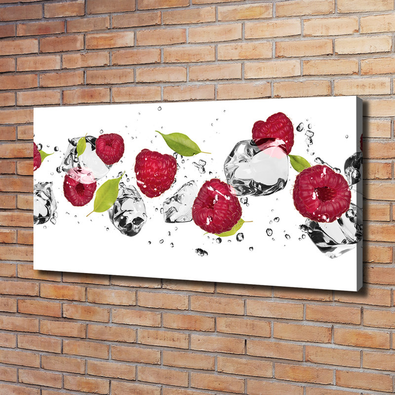 Raspberry and Water 1 Piece Wrapped Canvas Wall Art