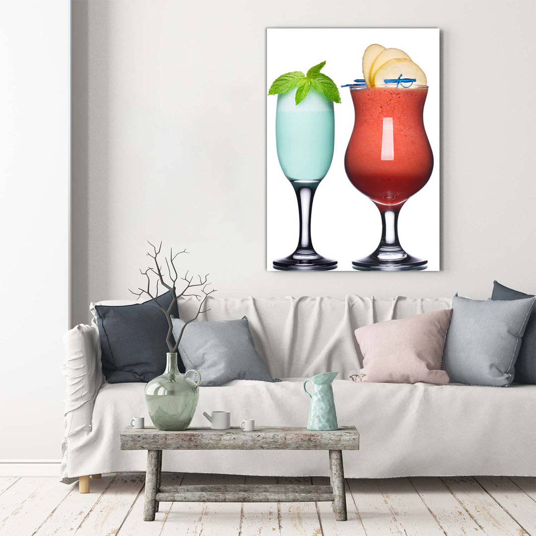 Farbenfrohe Cocktails - Kunstdrucke auf Leinwand - Wrapped Canvas