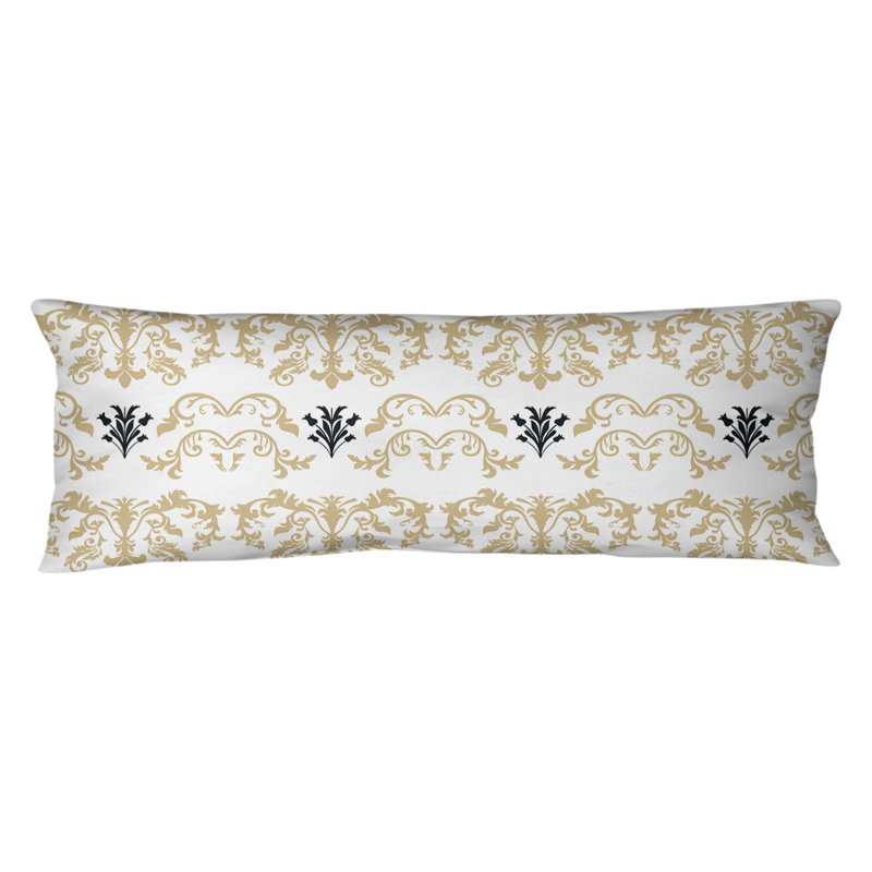Polyester Medium Pillow, Microfiber, White/Brown/Black