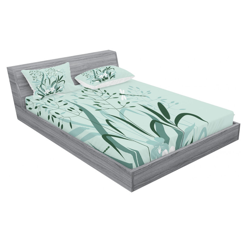 Microfiber Sheet Set, Queen Sheet Set with Fitted Sheet