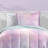 Dream Factory  Pink/Teal/Purple Microfiber Reversible Modern & Contemporary Comforter Set-1123140538