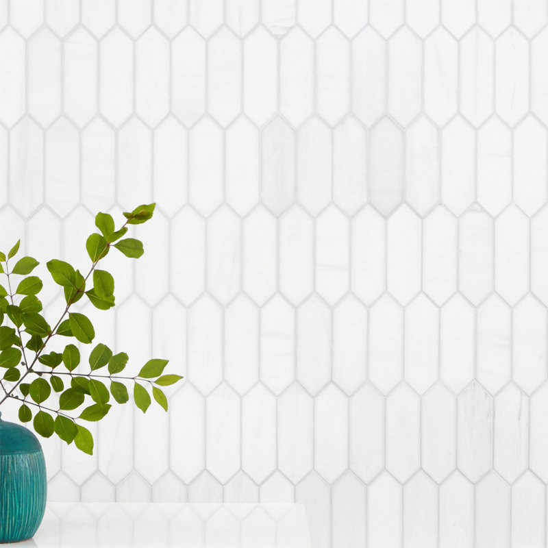 Bianco Dolomiti 2" x 6" Marble Novelty Mosaic Wall & Floor Tile
