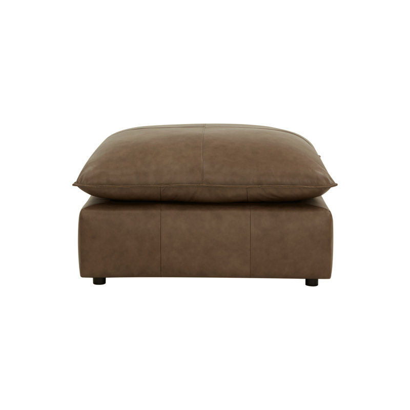 Azevedo Brown Leather Ottoman