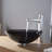 Glass Circular Vessel Bathroom Sink-10363220