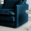 Canapé modulaire bleu pour le confort - 3 avec tissu respirant et éponge en chenille rembourrée pour cadre solide