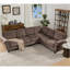 Canapé modulaire de 109,5 po, accoudoirs roulés décorés avec rivets, canapé en L pour le salon, canapé d'angle, chenille, coussin de siège à 6 places, 7 places, chocolat-121060000