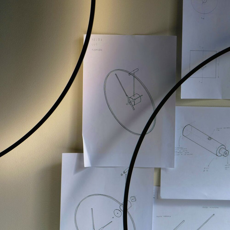 Ombra Aluminium Skeleton Wall Clock