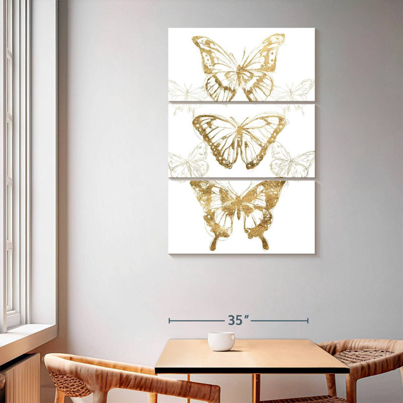 Brampt Gold Butterfly Contours II, H 65 po x l 42 po