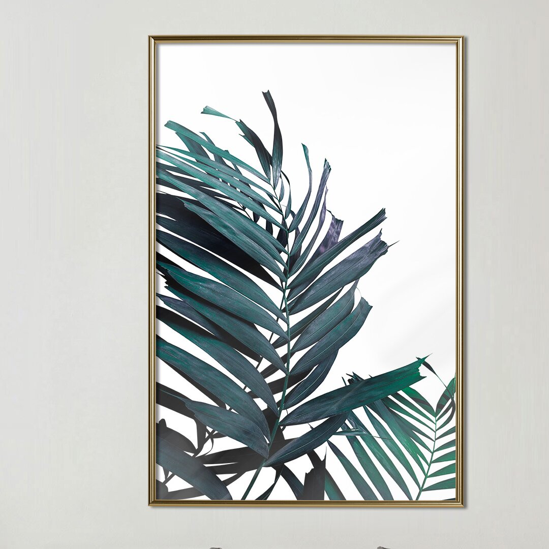 Gerahmtes Poster Evergreen Palm Leaves