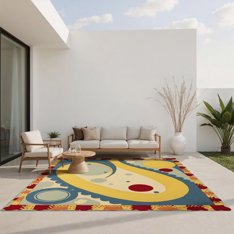 Breezy Jive Indoor And Outdoor Area Rug, Rectangle 1'6" x 2'6"