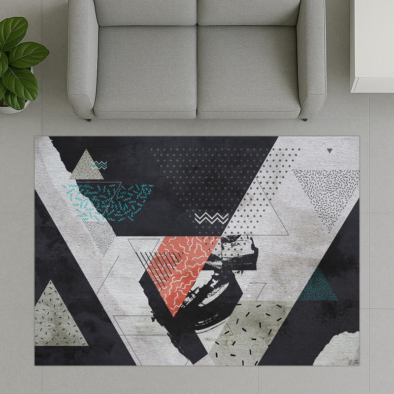 Geometric Area Rug, Rectangle 140 x 200 cm
