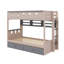 Lit superposé de style château avec 2 tiroirs, tablette, lit superposé en bois avec lumières DEL-1860052982-1860052983