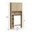 Andelija Freestanding Over The Toilet Storage,Bathroom Cabinet with Fluted Door and  Adjustable Shelve-514194324