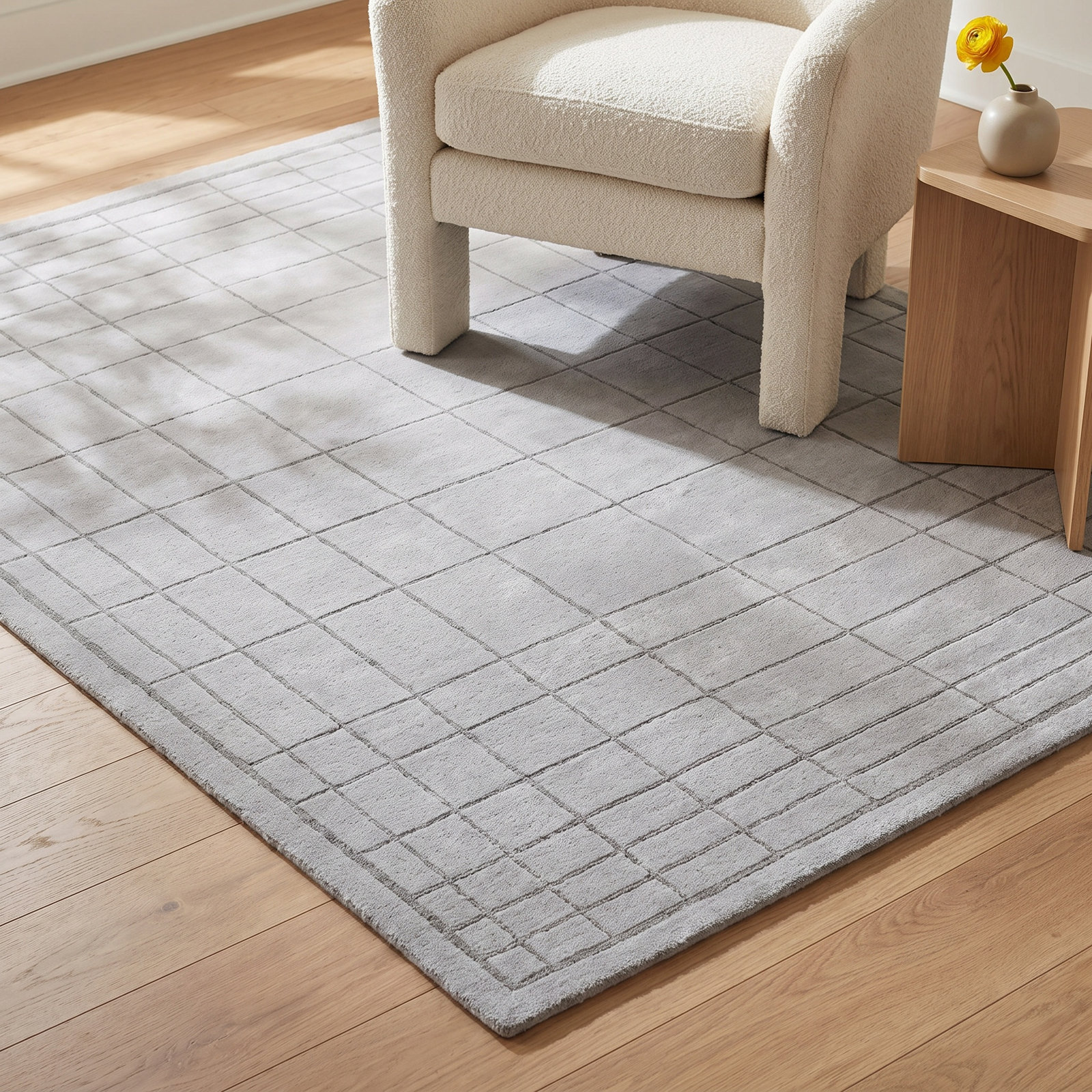 Mallory Hand-Tufted Geometric Wool Rug, Rectangle 2' x 3'