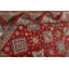 Tapis de salon Kazak rouge fabriqué à la main