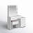 Calletano 44.3"Wide Makeup Vanity Set with Mirror Cabinet, Stool,5 Drawers-421445682