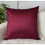 Taies d'oreiller carrées en fausse soie, 61 x 61 cm, bourgogne (lot de 2)-133967380