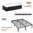 Lutherville 14" Steel Bed Frame With Mattress Topper with 3 inch Tri-fold Foam Mattress, Suitable For Apartment-1799152151