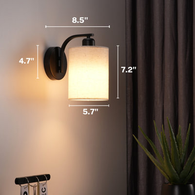 Battery Operated Wall Sconce, Rechargeable Sconces Set Of 2 With 13000mah Bulb, Cordless Wall Sconces With Remote, Battery Powered Wall Lamp/lights For Bedroom Living Room