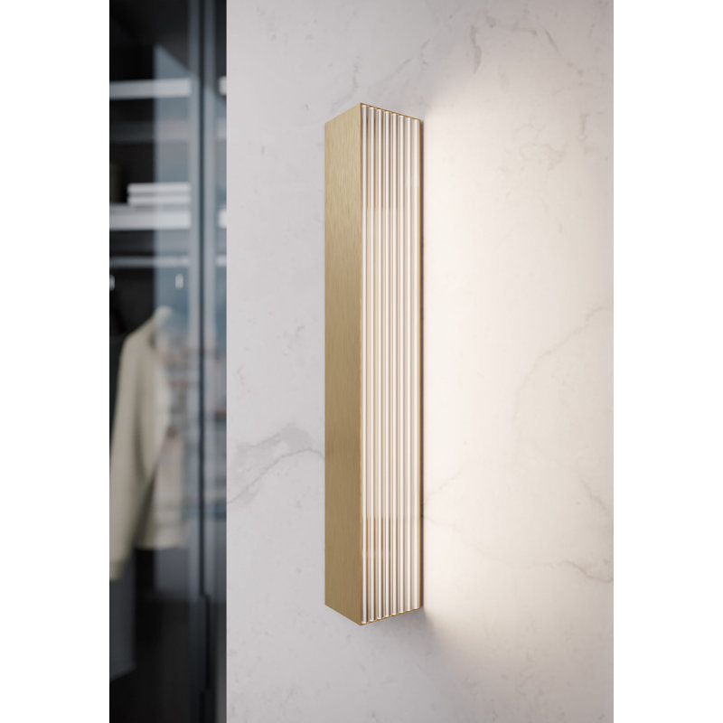 Stick Ap Medium L.60, Satin Golden Nickel, 23.6" H x 4.7" W x 4.7" D