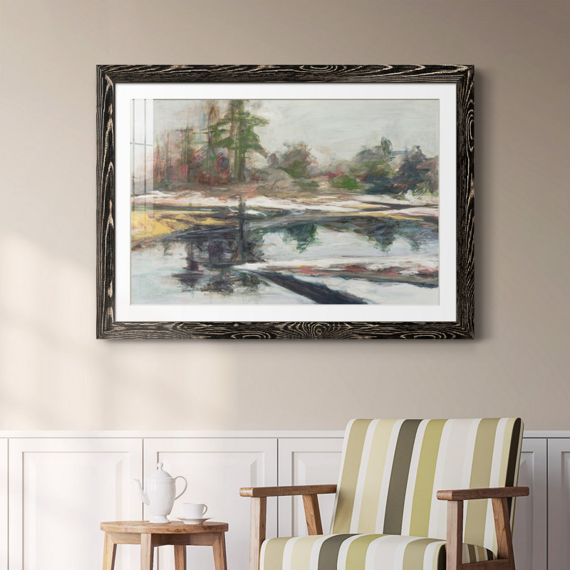 «Quiet Reflection», reproduction sur toile encadrée, Cadre noir, H 31,5 po x l 23,5 po x P 1,5 po