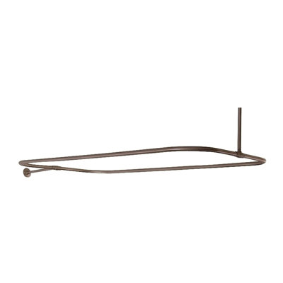 48'' D-Shaped Fixed Shower Curtain Rod