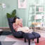Chaise de chambre pliante de couleur bleu marine - 29,25 lb. Hauteur du colis