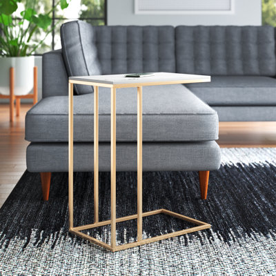 Ashana Marble Top C-Shaped End Table