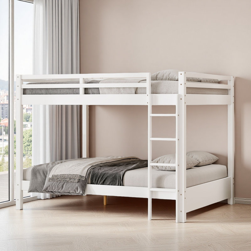 Queen Size Bunk Bed, White