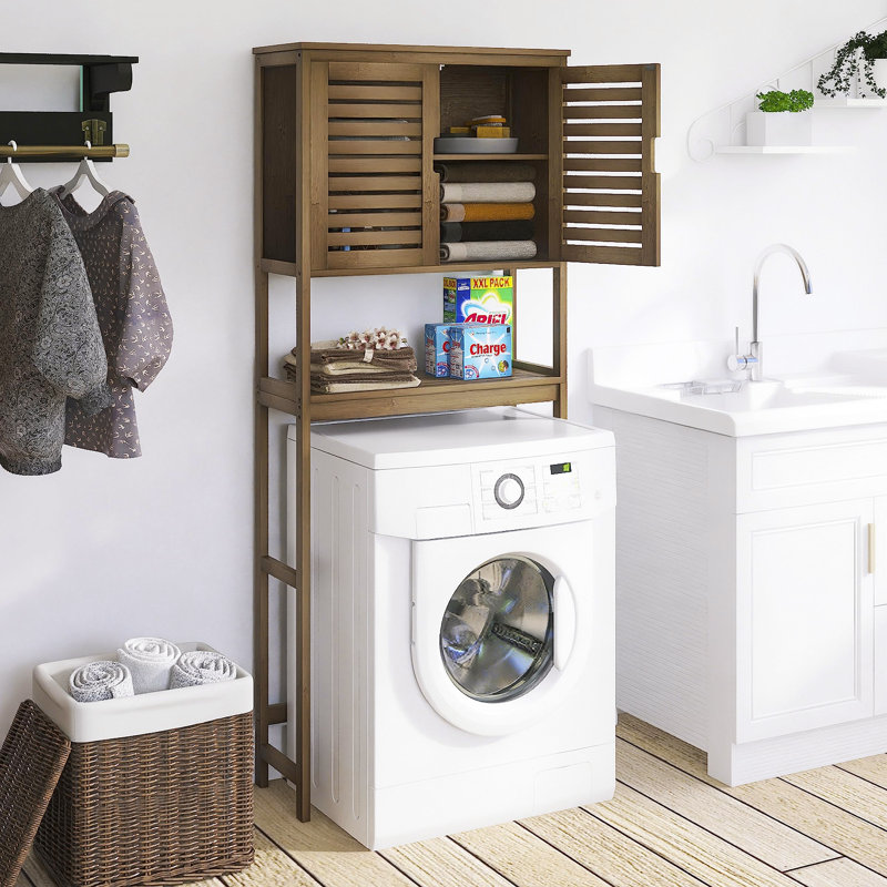 Hedia Freestanding Over The Toilet Storage, Walnut