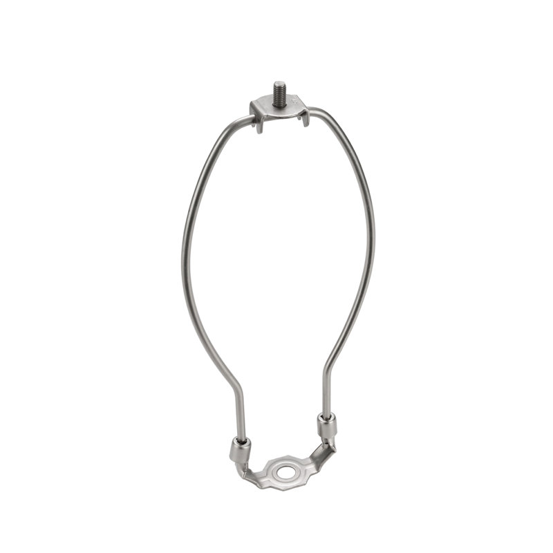 Lampe Harpe, 9,5" H x 4,5" L x 0,8" D, Nickel satiné