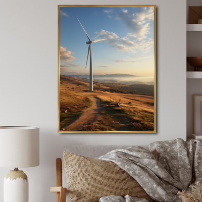Wind Turbines Track Minimalist Motion II, reproduction d'art sur toile
