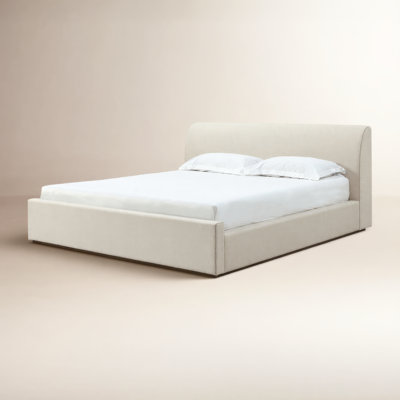 Linen Upholstered Platform Bed