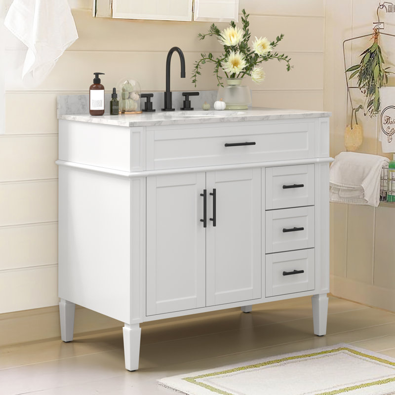 Ensemble de meuble-lavabo simple 36 po Dayan, Blanc
