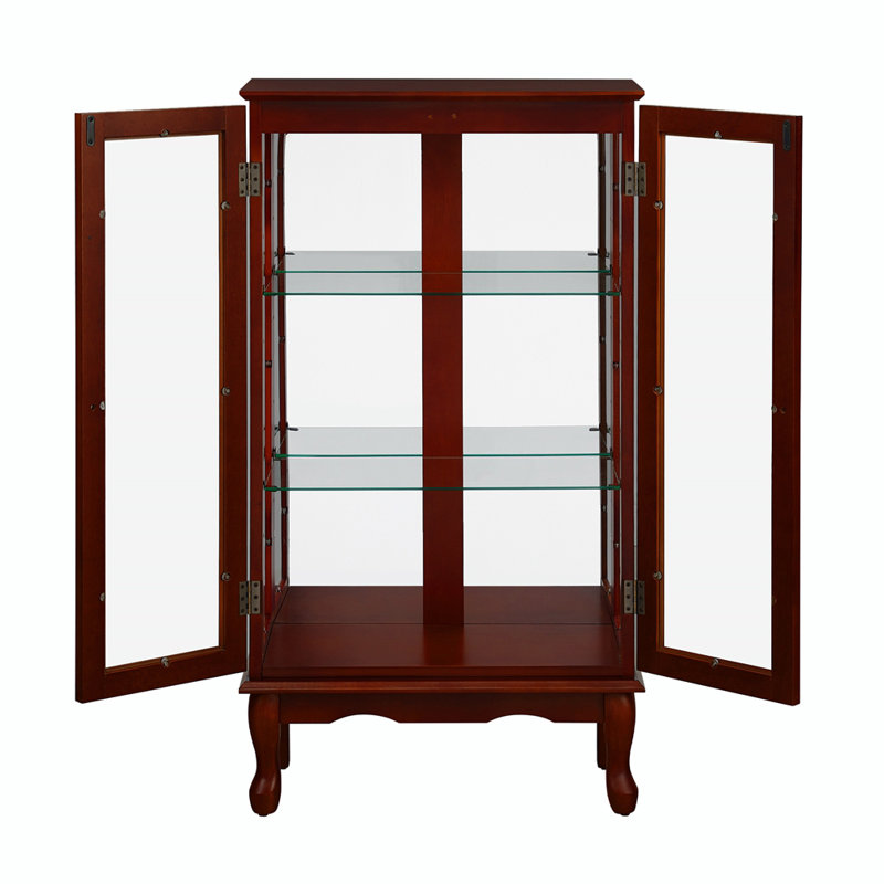 Bringier 43.5'' H x 26'' W Wood Display Case, Cherry
