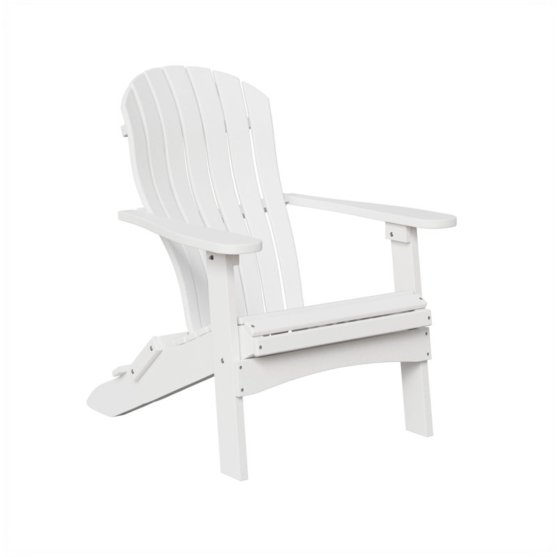 Berlin Gardens Contour Folding Adirondack Chair, White